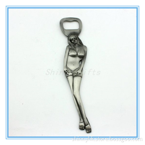 Slim Lady Shape Tin Finish Metal Bottle Opener Manufacturer Direct Selling